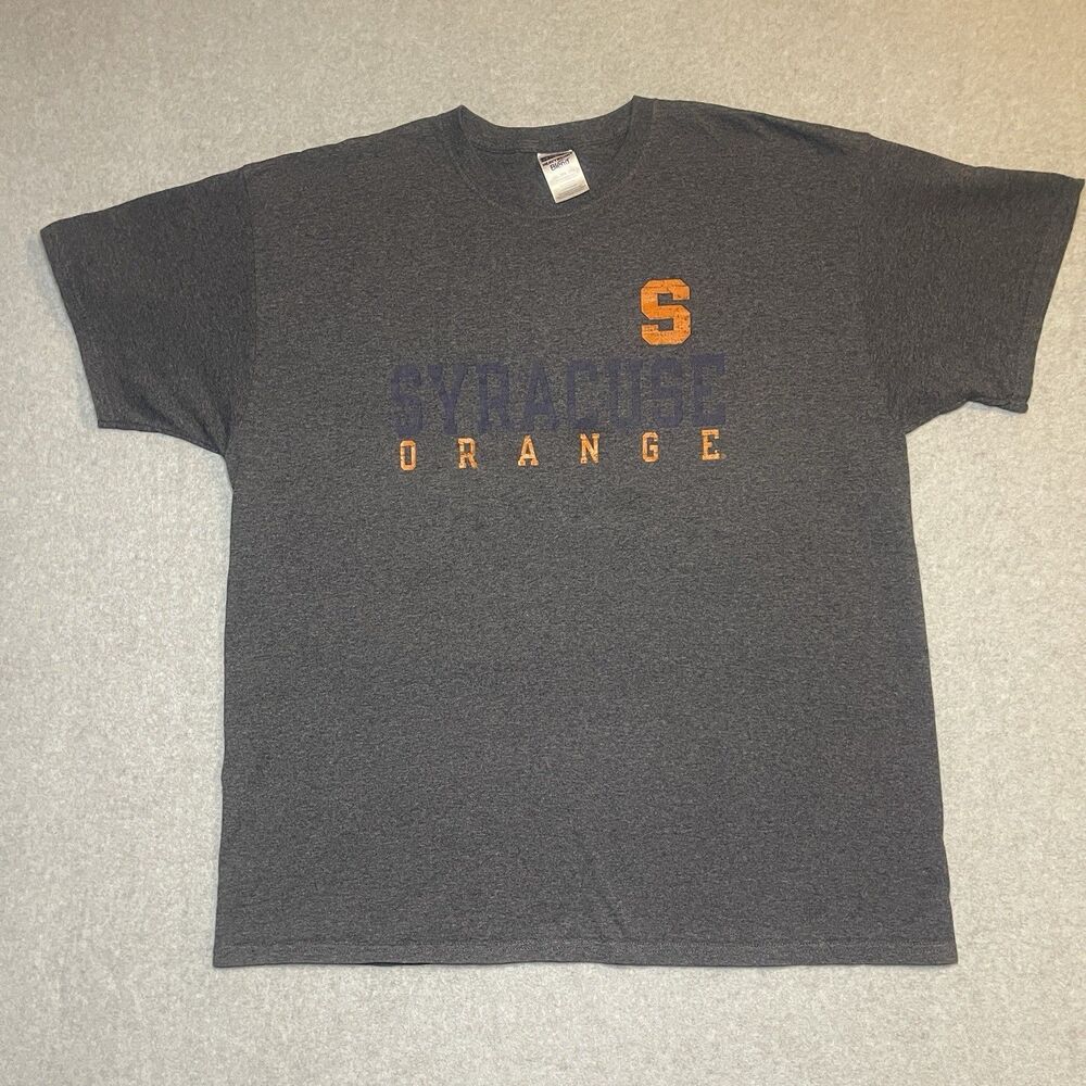 Syracuse University Men's 2XL Graphic Cotton Crew Neck T-Shirt Dark Gray